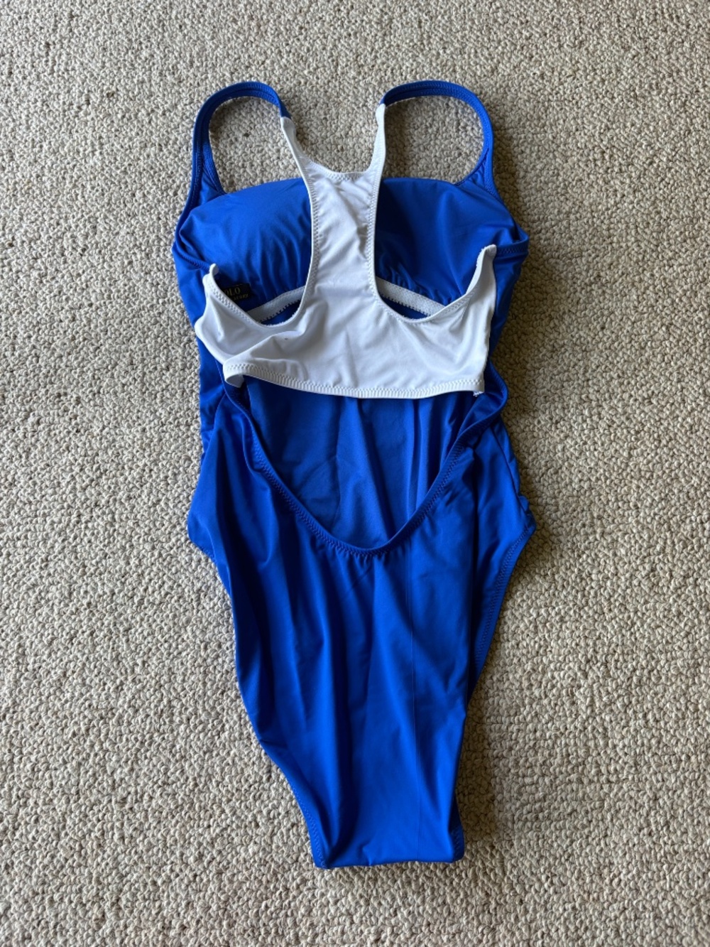 Polo Ralph Lauren Regatta Sailboat One Piece Swimsuit Medium Rare Blue Vintage - Picture 7 of 11